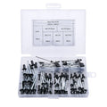 Black metal electric drill rivet gun with handle, wrench, and rivet heads, 173mm long.
