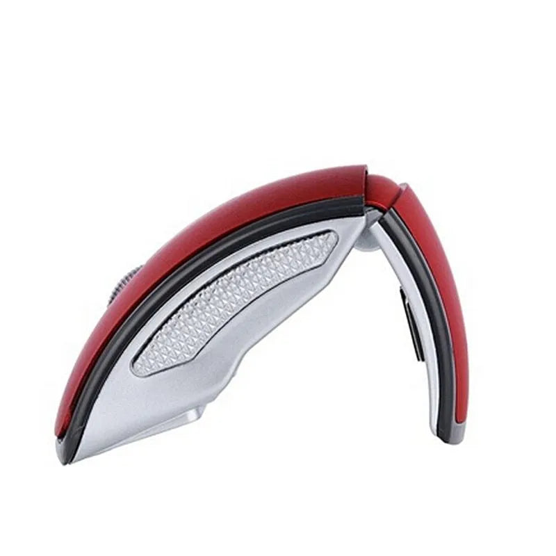 Wireless foldable mouse in black with 2.4GHz receiver and compact ABS body