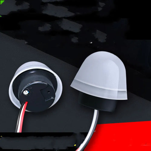 White automatic induction street lamp with motion sensor for outdoor lighting