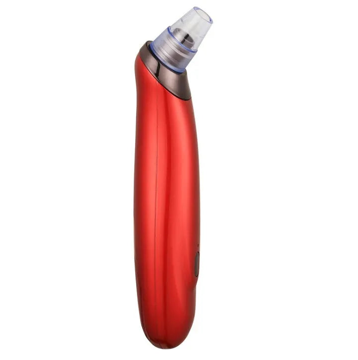 Electric blackhead remover device with vacuum suction pump and multiple nozzle attachments for pore cleaning