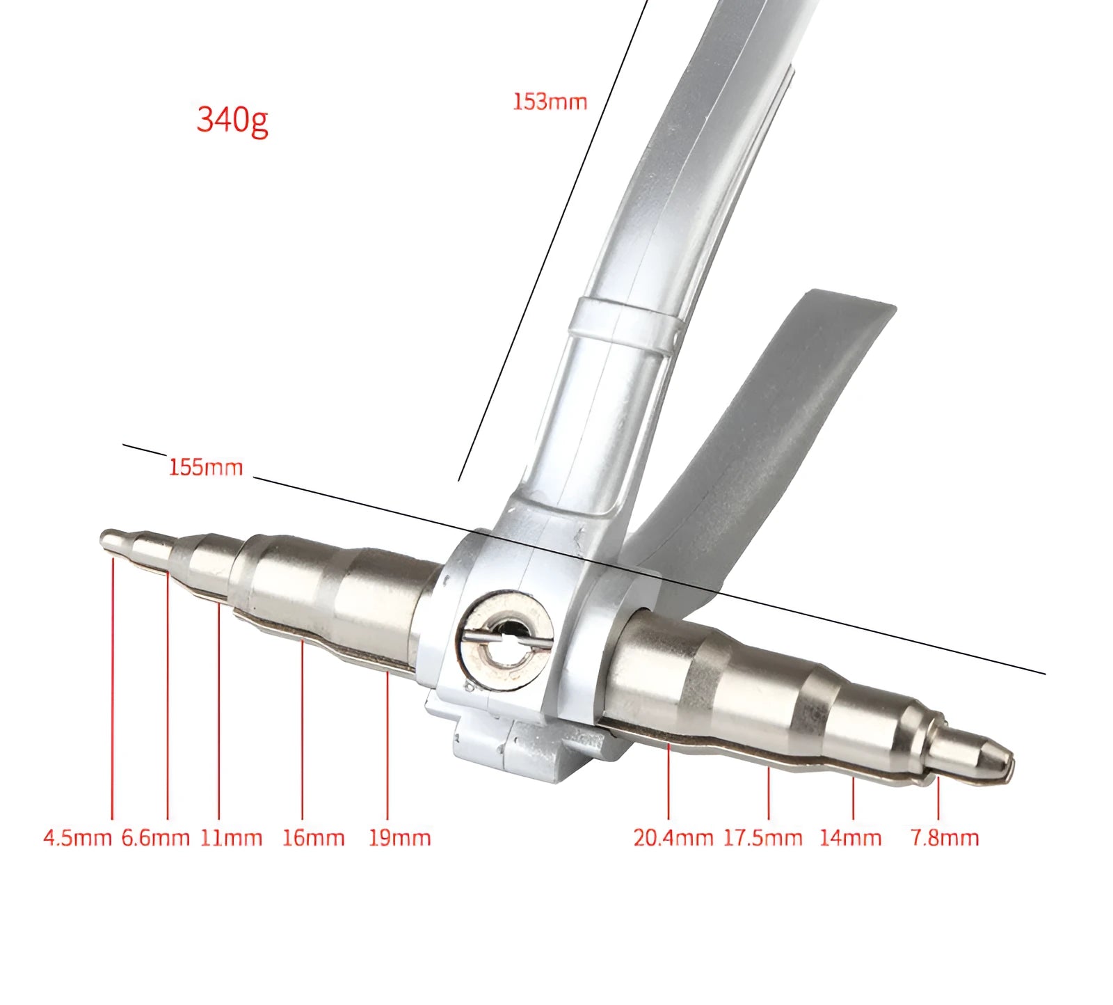 PR 02-008 manual tube expander tool for HVAC copper pipe flaring in black or silver colour