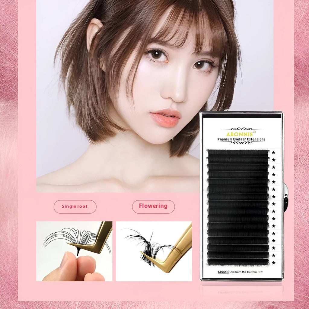 16-row dense round mink hair false eyelashes with matte finish showing length options 8-18mm
