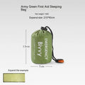 Portable orange emergency tent with sleeping bag and whistle for disaster relief camping