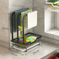 Foldable plastic kitchen storage rack in new Chinese style for rag drying
