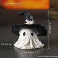 Resin wizard hat ornament with ghost theme for Halloween, Christmas, and Easter decorations
