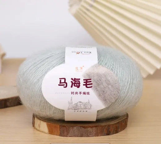 Mohair wool ball for DIY scarf knitting and crochet in Inverness thread style with multiple colour options