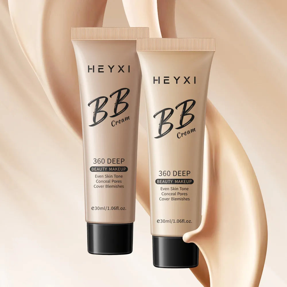 BB Cream makeup bottle in one of four shade colours: 01, 02, 03, or 04.
