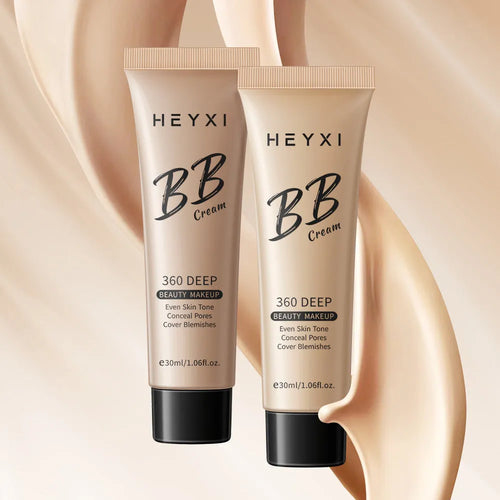 BB Cream makeup bottle in one of four shade colours: 01, 02, 03, or 04.