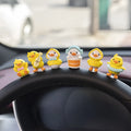 PVC cartoon duckling car decoration set with six ducks and welcome sign for dashboard