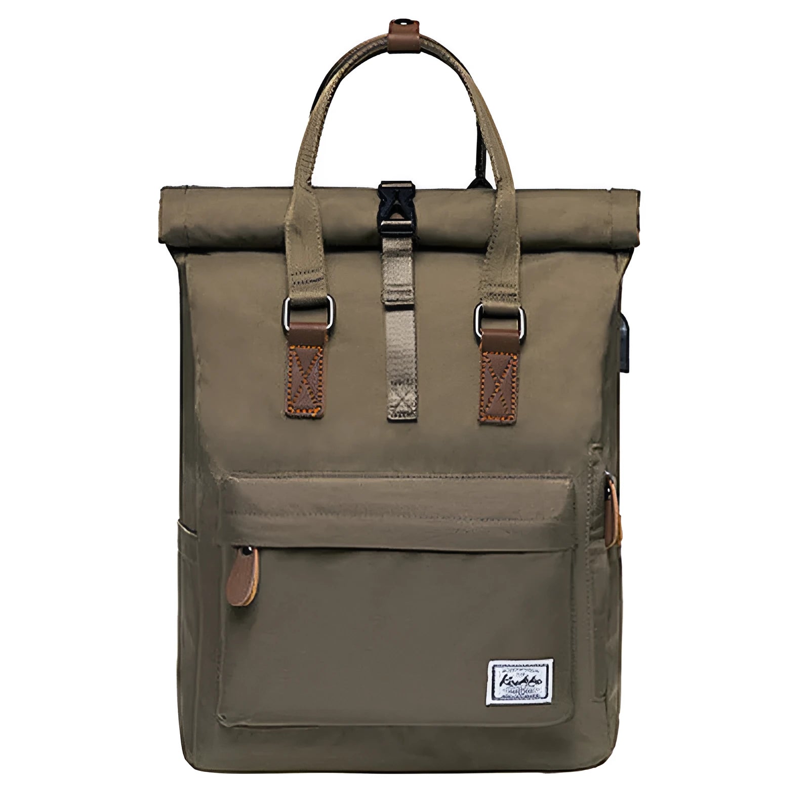 20L polyester casual backpack with computer compartment in black, dark grey, or green