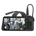 Handheld industrial endoscope with 4.5-inch screen and 5.5mm camera probe for automotive inspection
