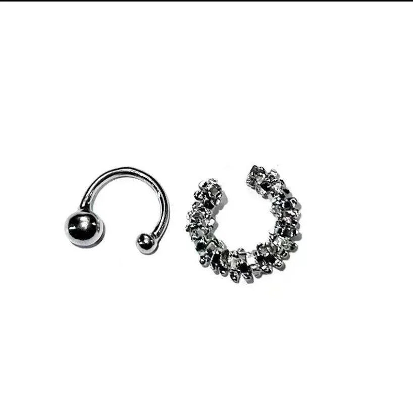 Geometric irregular frosty B4710 colour alloy clip-on earrings for women