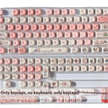 Pink fragrant pig design key cap for mechanical keyboards with five-sided dye-sublimation printing