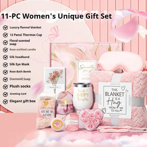 Aromatherapy candle soap bath set in plastic gift packaging with modern simple styling