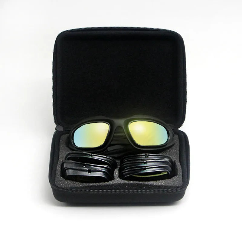Polarized tactical sunglasses with full rim PC frame for outdoor cycling and sports