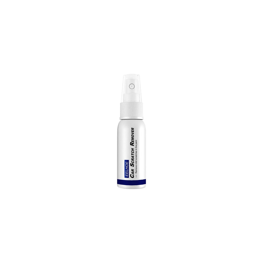Canister of car scratch repair spray for paint surface renovation and sealing.