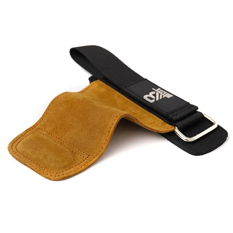 Brown fitness wrist protectors pair for pull-ups and push-ups