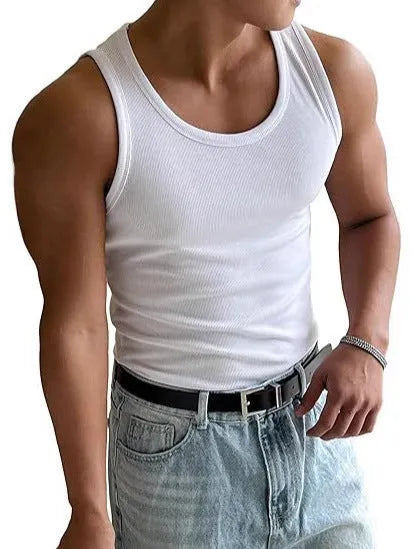 Men's slim-fit black polyester sports T-shirt with wool lining for summer workouts