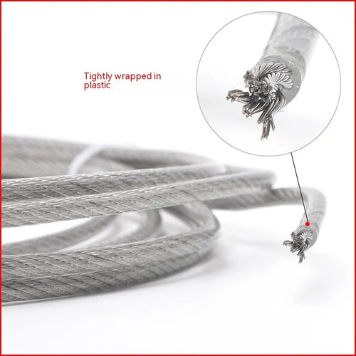 304 stainless steel invisible anti-theft security cable showing double twist multi-strand construction