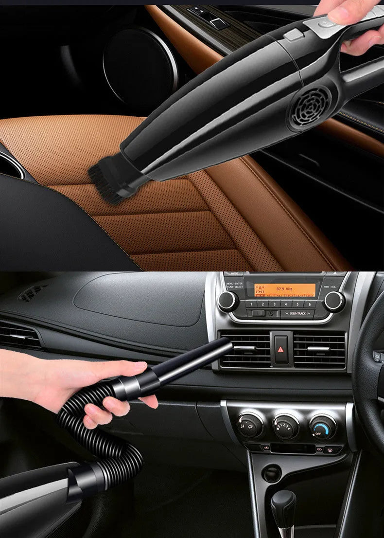 PoHigh Hypa 8th generation black car vacuum cleaner with compact design