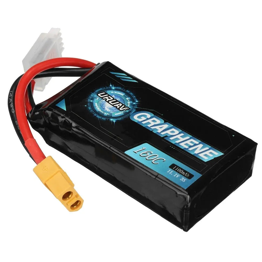 7.4V 1200mAh RC lithium battery showing 15x36x70mm dimensions for model vehicles