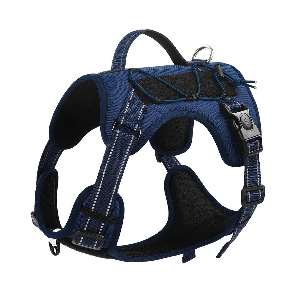 Reflective dog vest harness with hand-holding rope attachment in multiple colours and sizes
