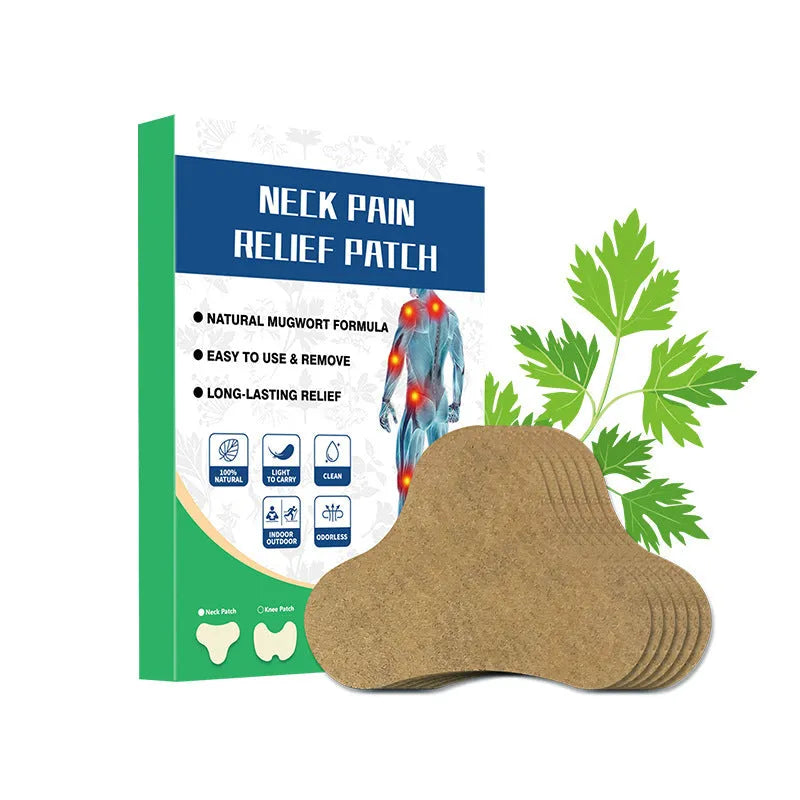 Box of 12 non-woven fabric health massage stickers with English cervical and knee plaster options