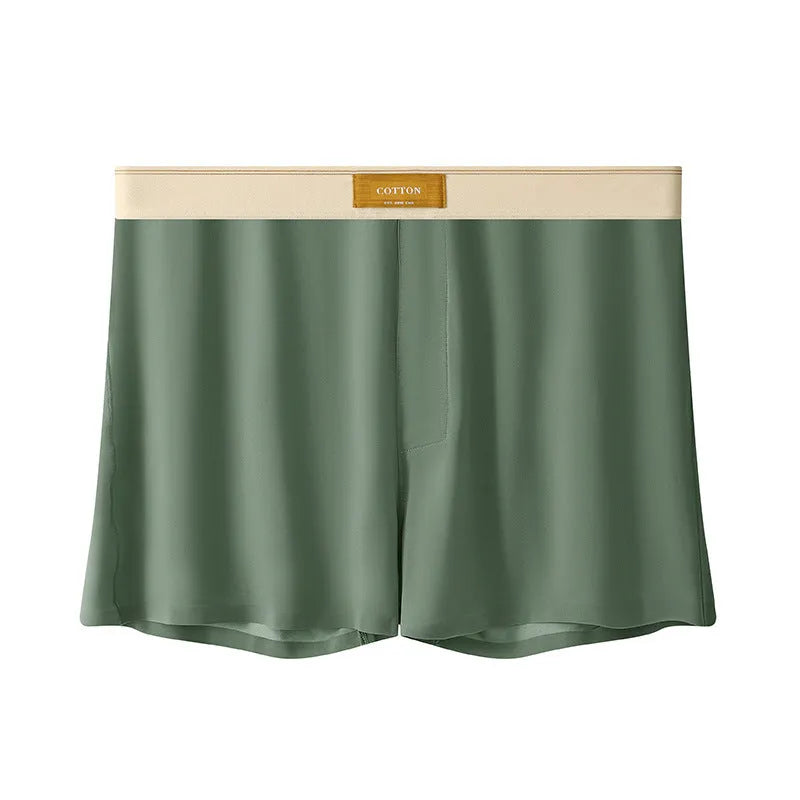 Men's solid colour loose fit ice silk underwear in 3-pack