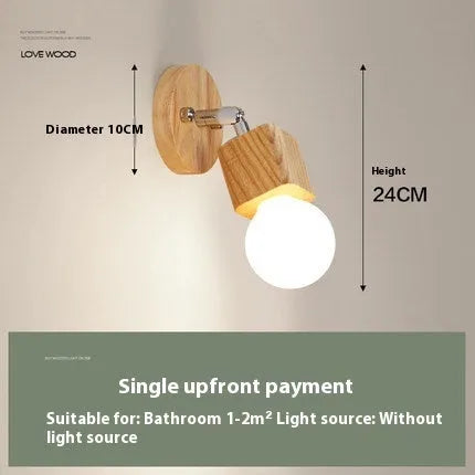 24cm diameter mirror cabinet LED wall lamp with single head design