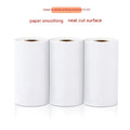 Three rolls of 57x30mm white thermal paper for small thermal printers in retail packaging