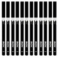12-piece white and black eyeliner pencil set with sharpener for versatile makeup application