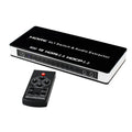 Black HDMI 4x1 switch with remote control for home theatre video switching