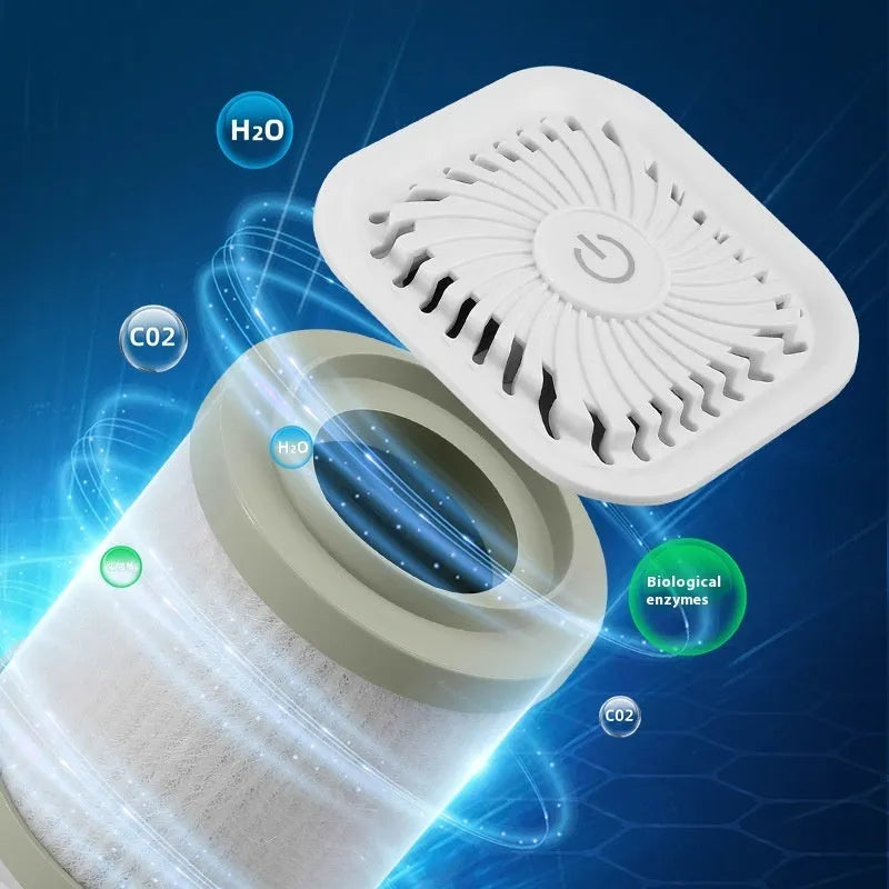 Mini USB car air purifier in white and black colours for small spaces