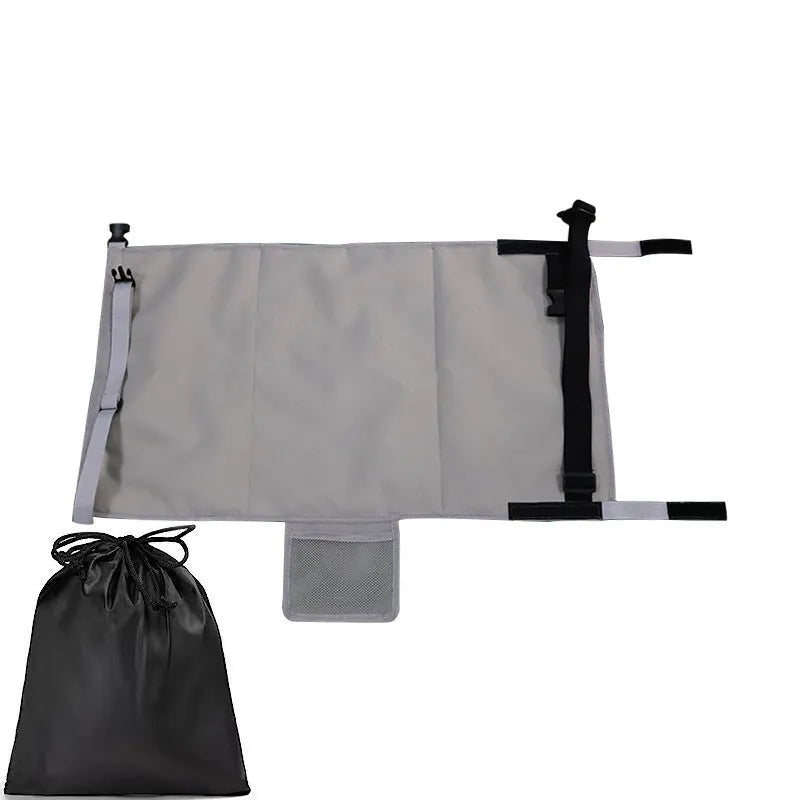 Portable children's aircraft pedal seat extender in nylon with included drawstring carry pouch