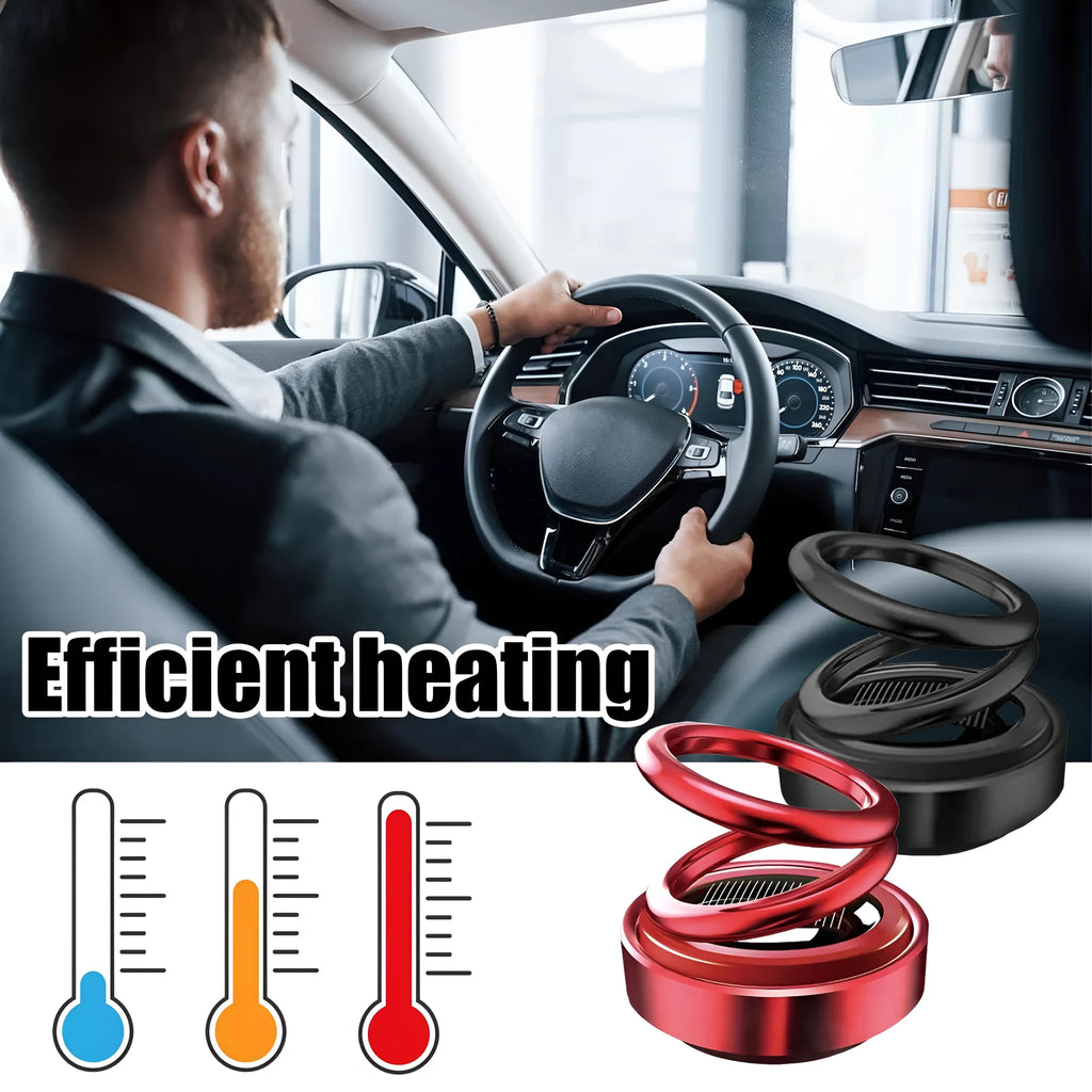 Portable miniature vibration radiator in black or red colour for car heat dissipation and room fragrance diffusion
