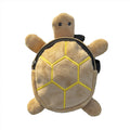 Cartoon turtle shape dog backpack harness vest in velvet with metal zipper closure