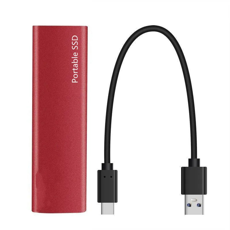 Red interface, ultra-thin metal 10TB mobile solid state drive for portable storage