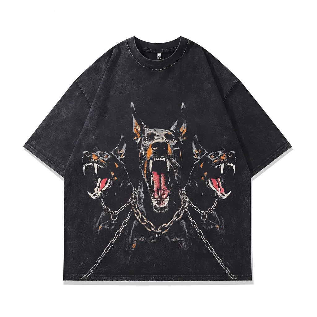 Men's character print short sleeve summer t-shirt in pure cotton loose fit