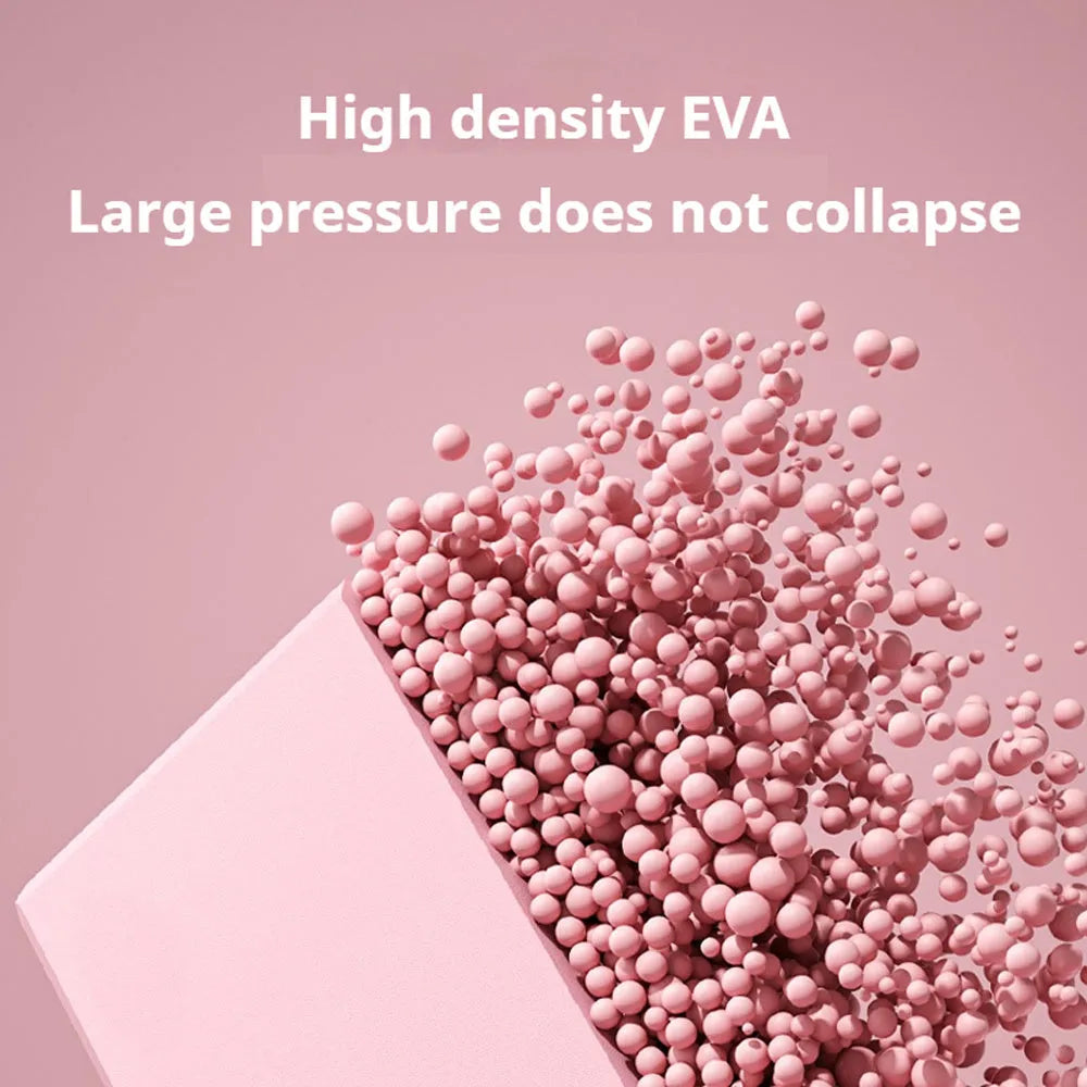 Solid colour EVA foam yoga block measuring 23x15x7.6cm with textured ridges for grip
