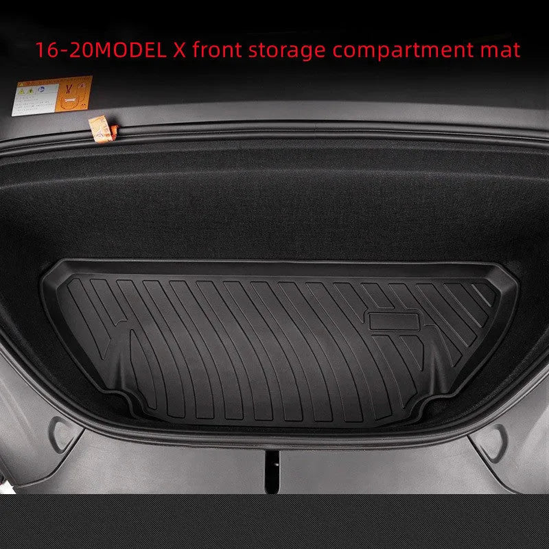 Rubber floor mat with TPE footrest for Tesla car interior