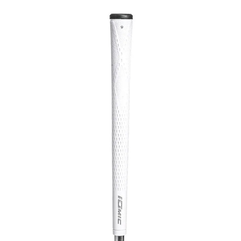 TPE non-slip golf club grip shown in multiple colour options including red, blue, and black.