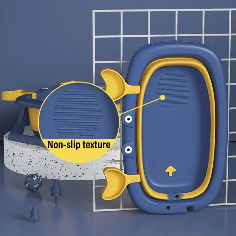 Foldable portable pet tub in Blue or Orange for small dogs and cats under 20 pounds