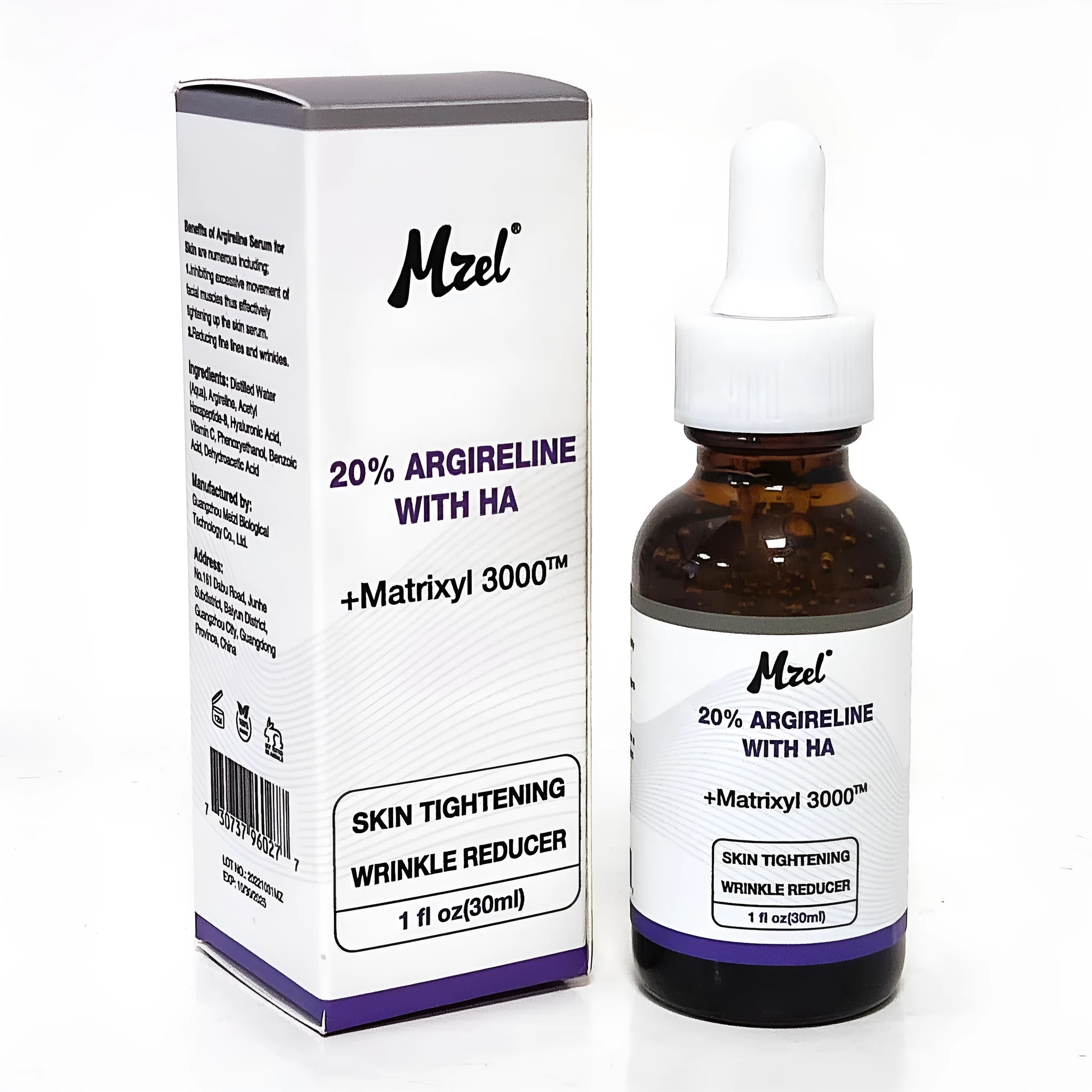 30ml bottle of six-peptide anti-wrinkle firming brightening hydrating serum