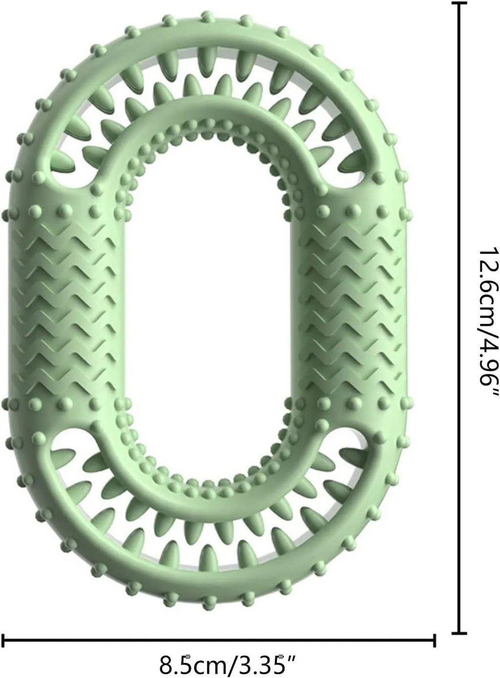 Blue O-ring shaped dog chew toy for aggressive chewers and teeth cleaning