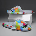 Shark-themed couple slippers with open toe design and EVA upper in multiple colour options