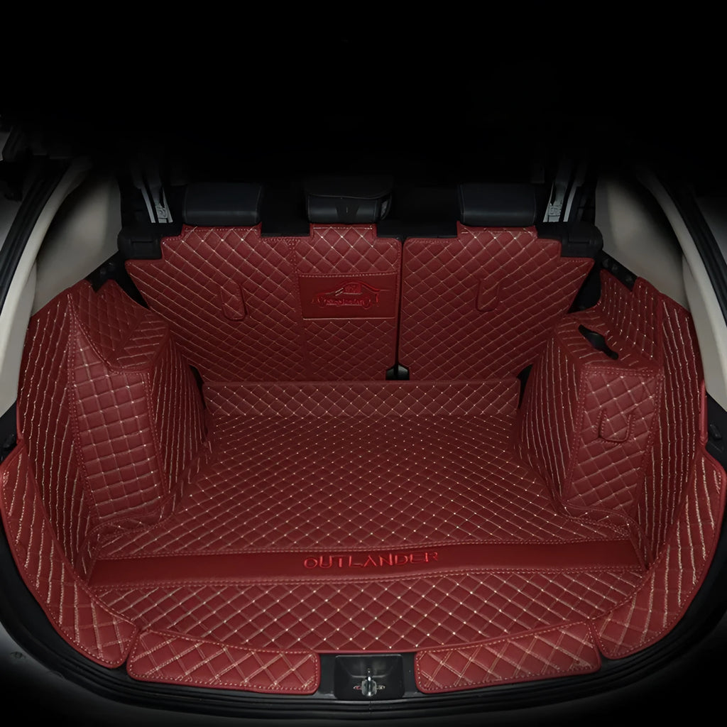TPE and XPE non-slip boot liner fitted in a Mitsubishi Outlander cargo area.