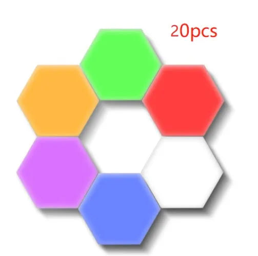 Helios modular honeycomb touch wall lamp in modern minimalist design with UK plug