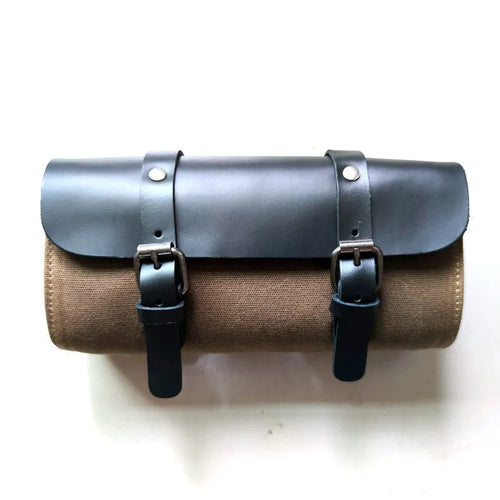 Camel Bag Knight cotton messenger bag in retro style with internal pockets for motorcycle helmets and daily essentials