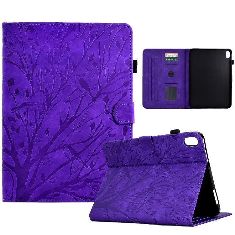 Pachira Macrocarpa imitation leather tablet protective case with integrated viewing bracket in black.