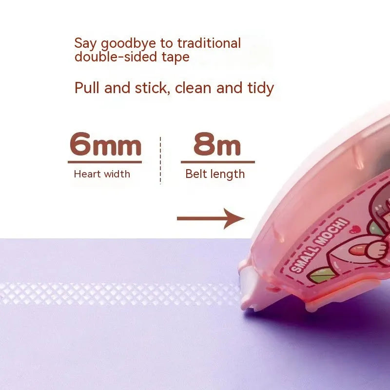 Dotting glue in plastic container with juice colours: peach, lemon, blueberry, butter, grape on cute card.